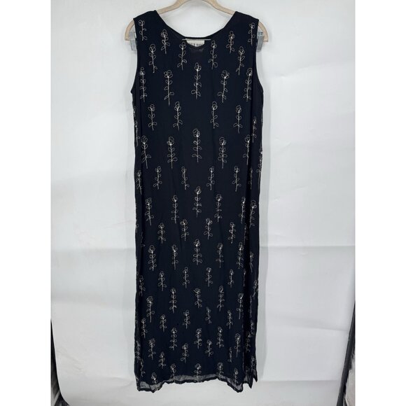 VTG David Dart Midi Dress Women XS Black Whimsygoth Dark Romance Vampire Witchy - Picture 1 of 8